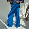 Damesbroek Capris Oyasnake Fashion Office vrouwenbroek wijd omhoog Casual geplooide vrouwelijke lente hoge taille vloer lengte losse broek 230310