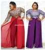 Ethnic Clothing African Clothes For Women 2023 O-neck Long Sleeve Jumpsuit Skirts Plus Size