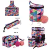 Sacs de rangement Portable Sac de laine Fil Crochet Crochets Voyage Tricot Organisateur Seau DIY Broderie Couture Accessoires Sacs à mainStorage