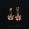 Boucles d'oreilles pendantes lustre filles bébé fleurs mignonnes 585 bijoux couleur or roseDangle Odet22 Moni22