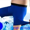 Calzoncillos 3 unids/lote suave sexy deportes pantalones cortos de gran tamaño largo hombres hielo seda boxeador calzoncillos