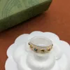 Charm Lover Rings Ceramic Colored Diamond Double Letter Designer Ring For Women Anniversary Wedding Sieraden Maat 5-9