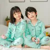 Pigiama Bambino Ragazzi Ragazze Pigiama Set Manica lunga Cotone verde Cartoon Pigiama per bambini Set Pigiama dinosauro Abbigliamento da notte Completo 230310