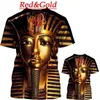 Men's TShirts Summer Fashion Casual 3D Printing Retro Style Egyptian Pharaoh Short Sleeve TShirt Crew Neck Top Quick Dry 230309