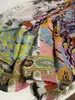 women's square scarf scarves shawl 100% silk material multi pint flowers pattern size 130cm - 130cm