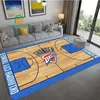 カーペットバスケットボールコートパターンベッドルームリビングルームの敷物キッチンフロアマット用家の装飾非滑り床パッドラグ15サイズR230918