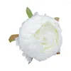 Decorative Flowers 5pcs Christmas 9cm Peonies Home Decor DIY Accessories Artificial Flower Head Scrapbooking Birthday Gift Realistic Wedding