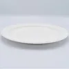 Disposable Plates Compostable Paper Tableware Camping Picnic Eco-Friendly Unbleached Plates