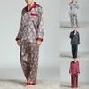 Men's Sleepwear Mens Stain Silk Pajama Sets Pajamas Men Sleepwear Modern Style Printed Silk Nightgown Home Male Satin Soft Cozy Sleeping Pajamas 230310