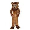 Costumi mascotte Brown Power Bear di alta qualità Simulazione Personaggio dei cartoni animati Anime Tema Adulti Taglia Natale Pubblicità esterna Vestito per uomo Donna