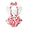 Giyim Setleri Doğan Bebek Kız Bebekler Derslı fırfırlar Sevimli Romper Bodysuit Sıradan Giysiler Moda İlkbahar ve Yaz Ürün