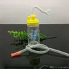 Rökande rör Nytt plastfilter Snuff Bottle Glass Bongs Oil Burner Glass