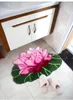 Carpets Floral 3D Area Rug Non-Slip Pink Lotus Doormat Carpet Welcome Entrance For Living Room Bedroom Kitchen Bathroom