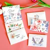 Cartes-cadeaux 6sets de cartes de remerciement florales vides à l'intérieur avec des enveloppes autocollants pour le mariage de fête de baby shower cartes pliantes z0310