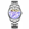 Wristwatches Men's Fashion Six-pin Sun Moon And Stars Three Eyes Hollow Automatic Mechanical Watch High-end Watches