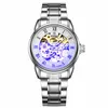 Orologi da polso Moda uomo Six-pin Sun Moon And Stars Three Eyes Hollow Orologio meccanico automatico Orologi di fascia alta