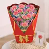 Presentkort Jubileumskort Forever Flower Greeting Card 3D Threedimensional Engagement Cards for Mothers Day Gifts Birthday Xmas Z0310