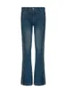 Spodnie damskie Capris Weekeep Vintage Flear Dżinsy w paski szwy chude o niskim wzniesieniu dżinsowe spodnie kobiety swobodne lat 90. Koreańska moda Y2K Grunge L230310