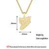 Pendant Necklaces QIAMNI Stainless Steel Syria Map Flag For Women Men Gold Color Charm Fashion Syrians Chain Choker Jewelry
