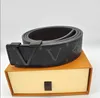 Designergürtel Mode Luxus Plaid Presbyopie gestreifte Ledergürtel für Männer und Frauen 3,8 cm breit mit Box Großhandel Cinturones 15Color
