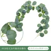 Dekorativa blommor 2m Garland Artificial Faux Wreath Wall Decor Silver Dollar Eucalyptus Grönery Leaves Vines Plant for Wedding Arch