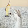 Cat Toys Interactive för inomhuskatter teaser trollstav leksakskatter sträng catcher och rolig