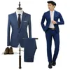 Мужские костюмы Mens Groom Wear Tuxedos Slim British Style Student Cust Men Business Leisure 2 Piece Groomsmen Man (Jacket Pant)