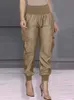 Kvinnor S Pants S Fashion Holiday Pantalon Palazzo Women Casual Solid Pant Zanzea Vintage Elastic Waist Pencil Trouser 2023 Work OL Totalt rov 230309