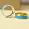 4707 Bandringen Luxe Ontwerpers Ring Gedrukt voor Dames Klassiek Blauw Oppervlakte Paar Topniveau Cadeau Casual Mode Feest Goud Zilver Roos