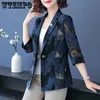 Costumes pour femmes Blazers Blazer femmes mode dentelle costumes veste femme Vintage à manches longues vêtements de dessus pour femmes Chic hauts Drop 230310