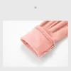 Fünf-Finger-Handschuhe, Herbst und Winter, für Damen, dünn, Fleece, nicht aufgebläht, warm halten, Touchscreen, Outdoor, Radfahren, Antrieb, Haarballen, elegante Elastizität, Sof