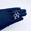Kolczyki Dangle Symbol Symbol Stunki do dziewcząt stal ze stali nierdzewnej Kobieta Kobieta Urok Urok Oświadczenie Płeć Biżuteria Feministyczna