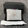 Toppkvalitetsdesigners Purses Card Holder Purse Luxury Womens Man Semester plånböcker med boxkortsinnehavare Original CC Caviar Lambskin äkta läderplånbok Key Pouch