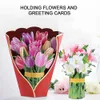 Gift Cards Great Birthday Card Folding Safe Ecofriendly Mothers Day Flower Bouquet PopUp Greeting Card Z0310