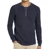 Hommes t-shirts printemps automne à manches longues t-shirt hommes mode col couleur unie décontracté hauts pullover hommes tricot t-shirts homme vêtements