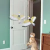 Kapalı kediler için kedi oyuncakları elektrikli kuş oyuncak uçan kartal/papağan şekli