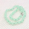 Chains 10mm Round Green Jades Chalcedony Necklace Natural Stone Hand Made DIY Women Neckwear Fashion Jewelry Making Design