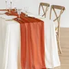 Sheer Chiffon come Table Runner per Weedding Rustic Boho Party Bridal Shower Decorations festa di compleanno 30x300 cm