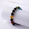 Strand Vintage 7 Çakra Doğal Taş Boncuklar Bilezik El Yapımı Dokuma Halat Charm Bangles Kadınlar Moda Takı Toptan