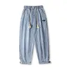 Jeans masculinos de rua masculino dos anos 90 Baggy Pants Casual Cargo Denim Man