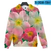 Men's Hoodies Colorful Floral Clothes Hooded Sweatshirt 3D Printed Fashion Cool Super Dalian Hoodie Casual Hip Hop Top Full Solid