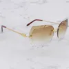 Top-Luxus-Designer-Sonnenbrillen – 20 % Rabatt auf randlose Sägezahn-Brillen mit Diamantschliff für Herren, modische Sonnenbrillen für Damen, Trendprodukt, Brillen, Gafas De SolKajia