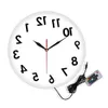 Horloges murales Horloge murale inversée Numéros inhabituels vers l'arrière Horloge décorative moderne Montre Excellente montre pour votre mur 230310