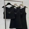 Kız Tank Top Yelek Koleksiyonu Kadın Vest Etek Elbise Uzun Orta Kısa Tasarımcılar Mektup Üçgen Kolsuz Bluz Üstler Kalite