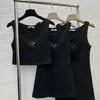 Girls Tank Top Vest Collection Womens Vest Kjolklänning Långt Medium Kort designers Letter Triangle Sleeveless Blouse Tops Quality