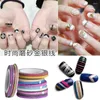 Faux Ongles 1 Pcs DIY 1mm Glitter Nail Striping Line Tape Art Tips Cercueil Forme Couverture Complète Manucure Faux