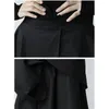 Spódnice japońskie gotyckie nieregularne, wysoko plisowane spódnice kobiety czarne harajuku punkowa spódnica 2023 Summer vintage odzież długa Saia 230310