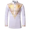 Ethnic Clothing White African Dress Shirt Men Hip Hop Dashiki Robe Africaine Streetwear Clothes Slim Fit Long Sleeve Male XXL