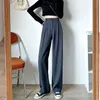 Women's Pants Capris Lucyever Spring Summer Women's Wide Leg Pants Loose High Waist Casual Trousers Woman Korean Style Solid Office Straight Pants 230310