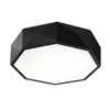 Plafonniers Bureau Noir Led Panneau Lumière Travail Blanc Acrylique Ombre Étude Lampe Géométrique Moderne Balcon Chambre Cuisine Lampes